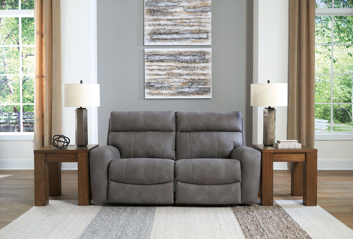 Nashville Furniture Outlets - Ashley Furniture - Next-Gen DuraPella Sectional - 2-Piece Power Reclining Sectional Loveseat / Slate - 61003S1
