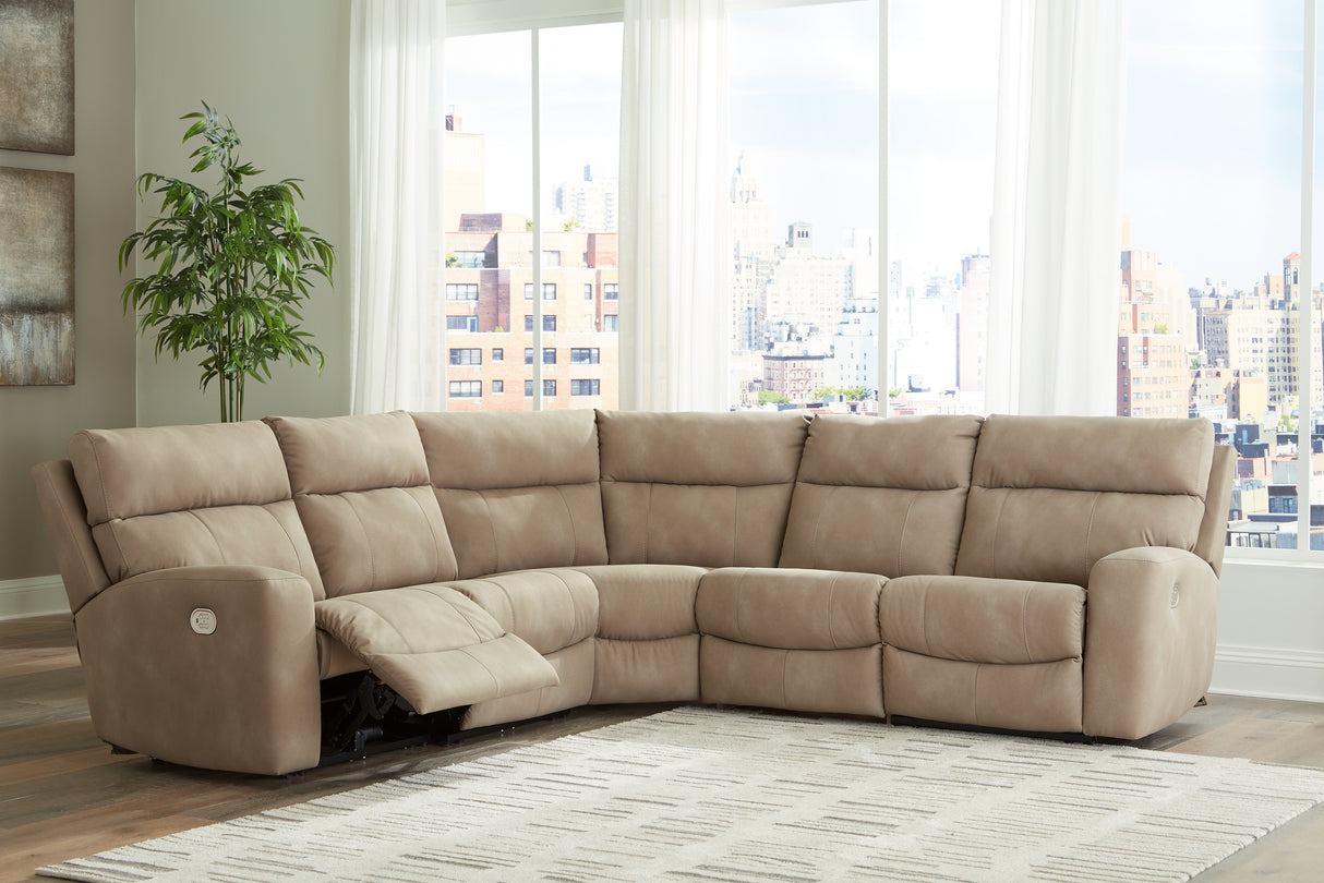 Nashville Furniture Outlets - Ashley Furniture - Next-Gen DuraPella Sectional - 5-Piece Power Reclining Sectional / Slate - 61003S5