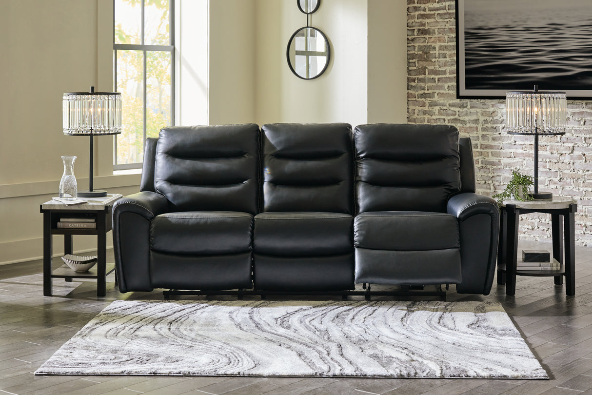 Nashville Furniture Outlets - Ashley Furniture - Warlin Living Room - PWR REC Loveseat/CON/ADJ HDRST / Black - 6110518