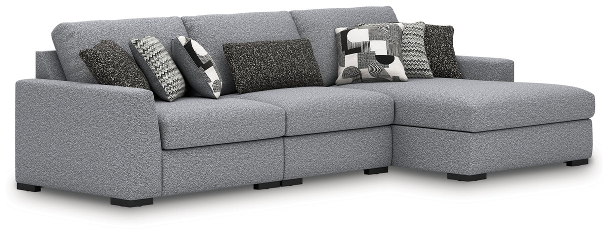 Nashville Furniture Outlets - Ashley Furniture - Bealton Sectional - RAF 3-Piece Sectional with Chaise / Salt and Pepper - 61305S3