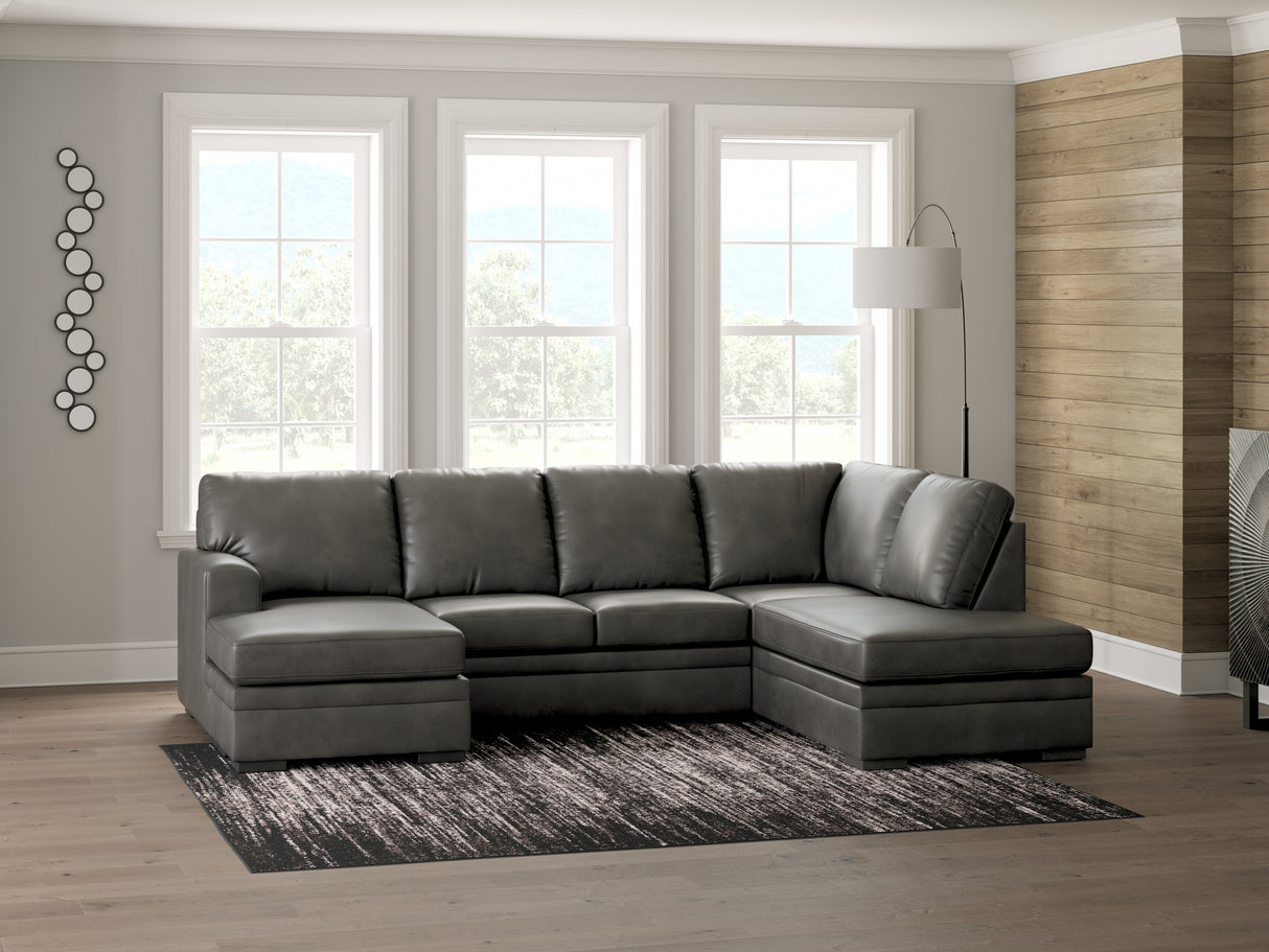 Nashville Furniture Outlets - Ashley Furniture - Lofton-Pike Sectional - LAF 2-Piece Sectional with Chaise / Shadow - PC61610S1