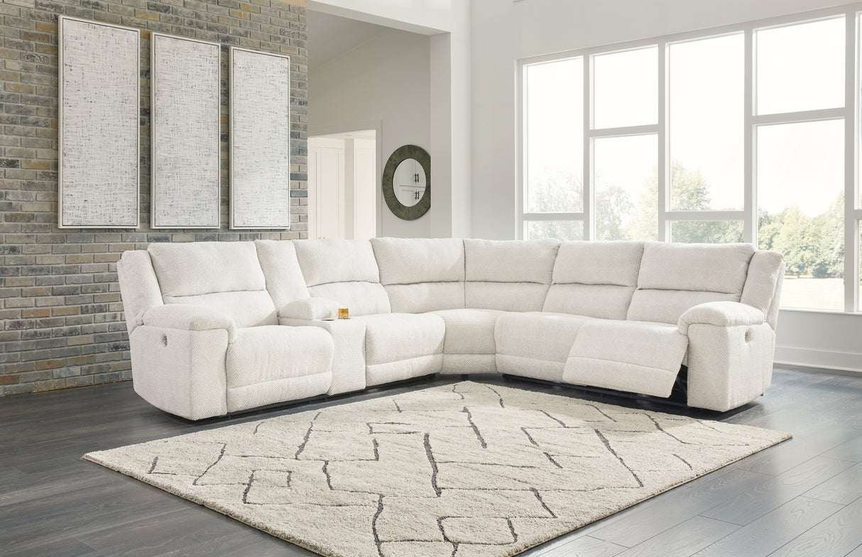 Nashville Furniture Outlets - Ashley Furniture - Keensburg Sectional - RAF Reclining Power Loveseat / Linen - 6180775