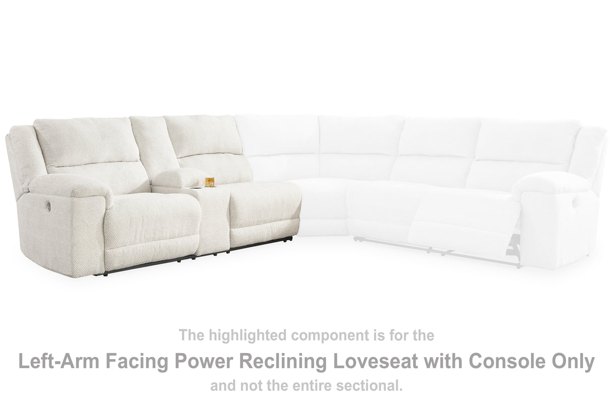 Nashville Furniture Outlets - Ashley Furniture - Keensburg Sectional - LAF DBL REC PWR CON Loveseat / Linen - 6180701
