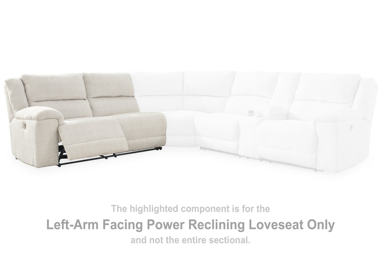 Nashville Furniture Outlets - Ashley Furniture - Keensburg Sectional - LAF Reclining Power Loveseat / Linen - 6180763