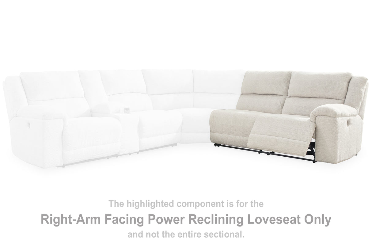 Nashville Furniture Outlets - Ashley Furniture - Keensburg Sectional - RAF Reclining Power Loveseat / Linen - 6180775