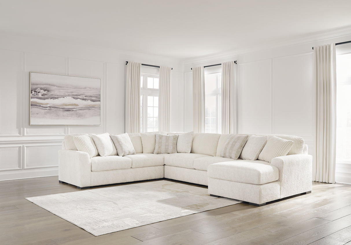Nashville Furniture Outlets - Ashley Furniture - Chessington Sectional - LAF 4-Piece Sectional with Chaise / Ivory - 61904S4