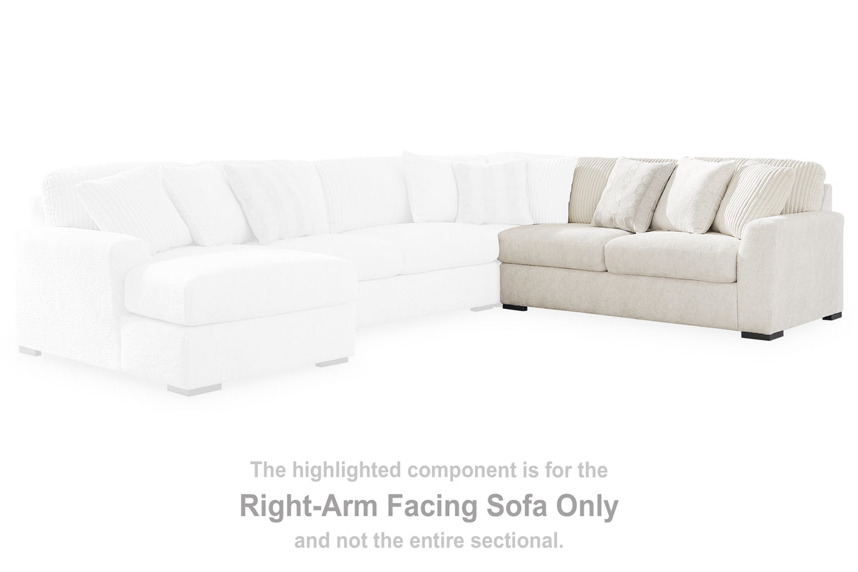 Nashville Furniture Outlets - Ashley Furniture - Chessington Sectional - RAF Sofa / Ivory - 6190467