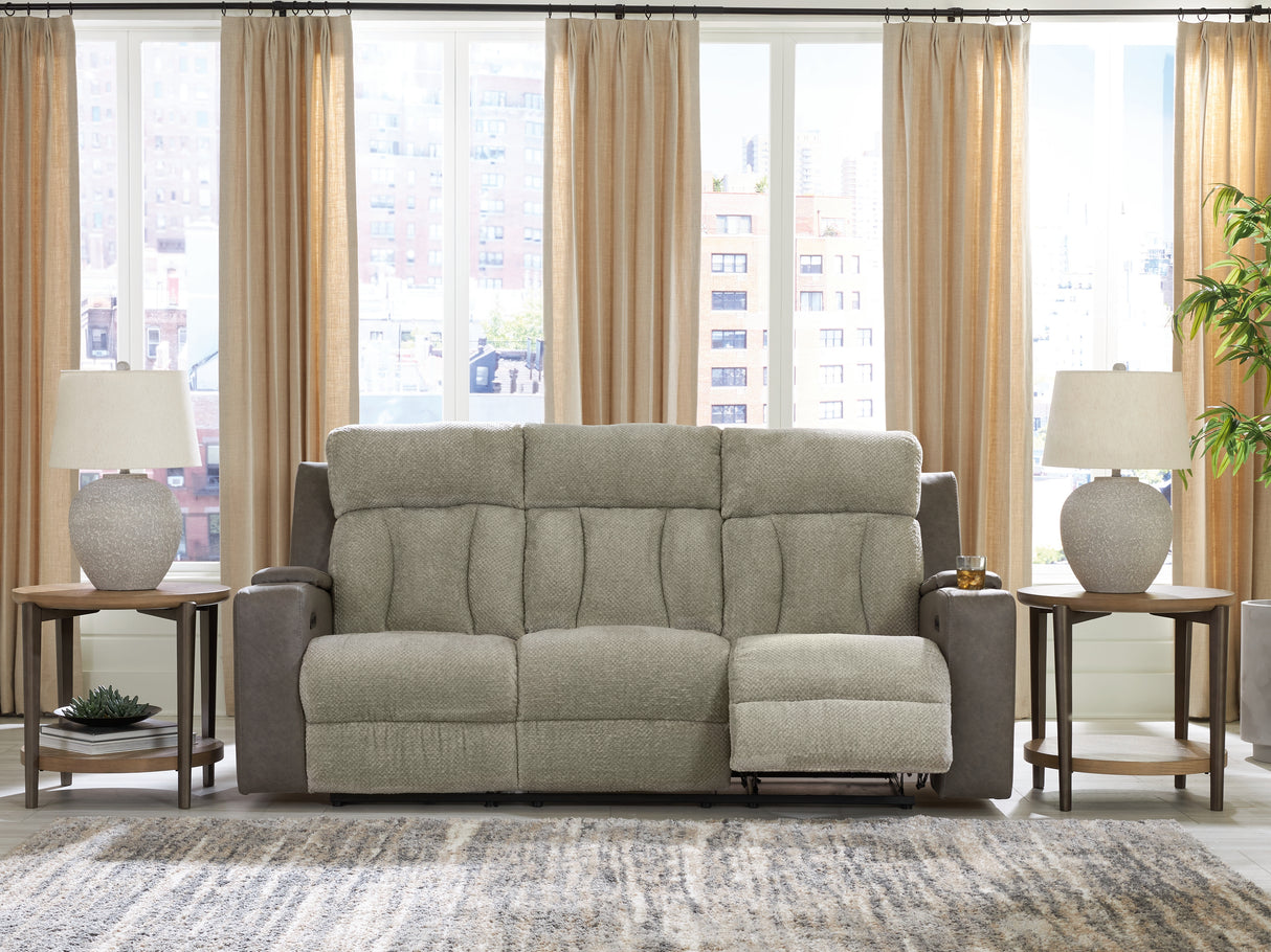 Nashville Furniture Outlets - Ashley Furniture - WhipLash Living Room - PWR REC Sofa with ADJ Headrest / Sisal - PC6320415