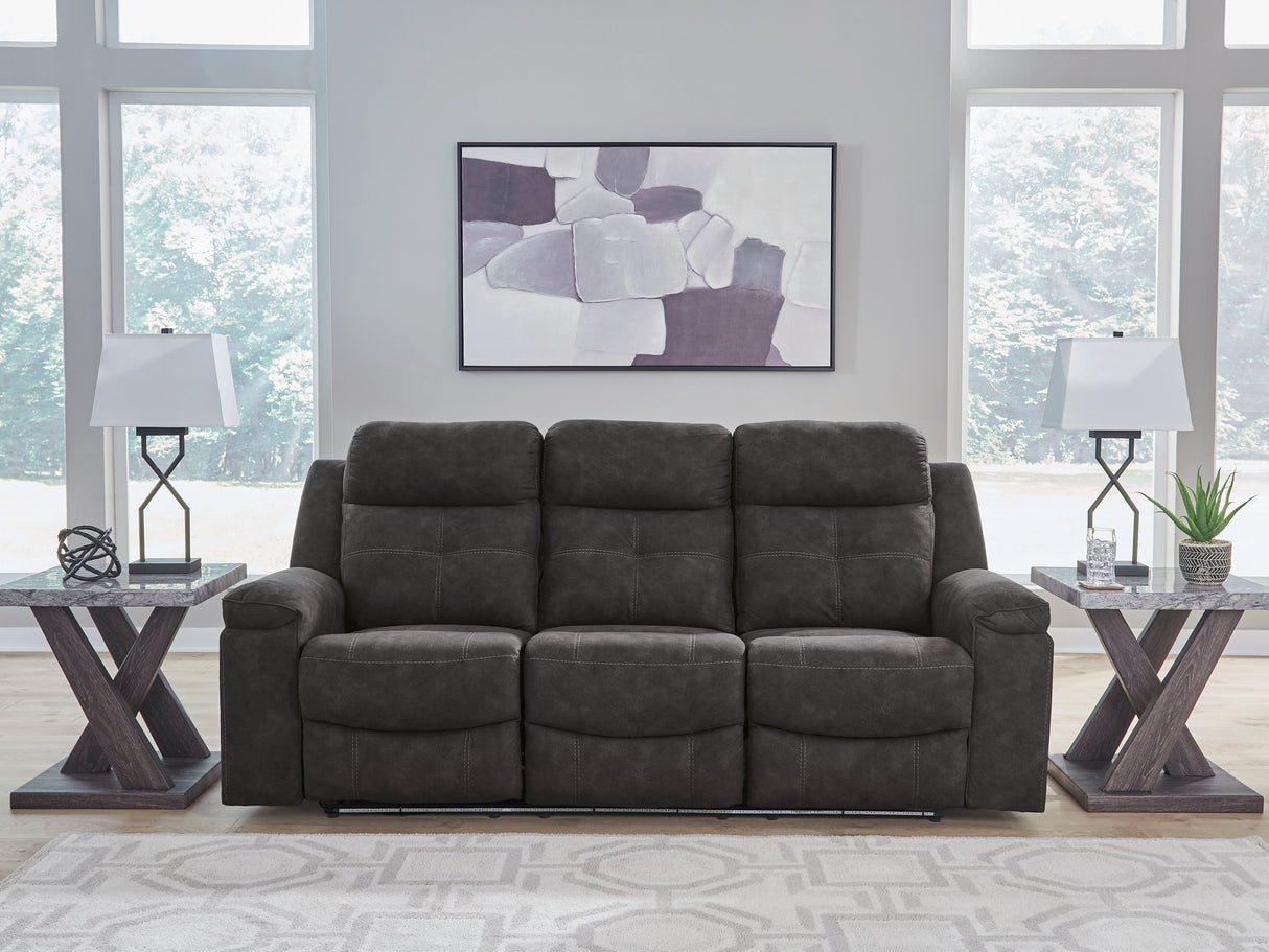 Nashville Furniture Outlets - Ashley Furniture - Brysonview Living Room - Reclining Sofa / Charcoal - 6360588