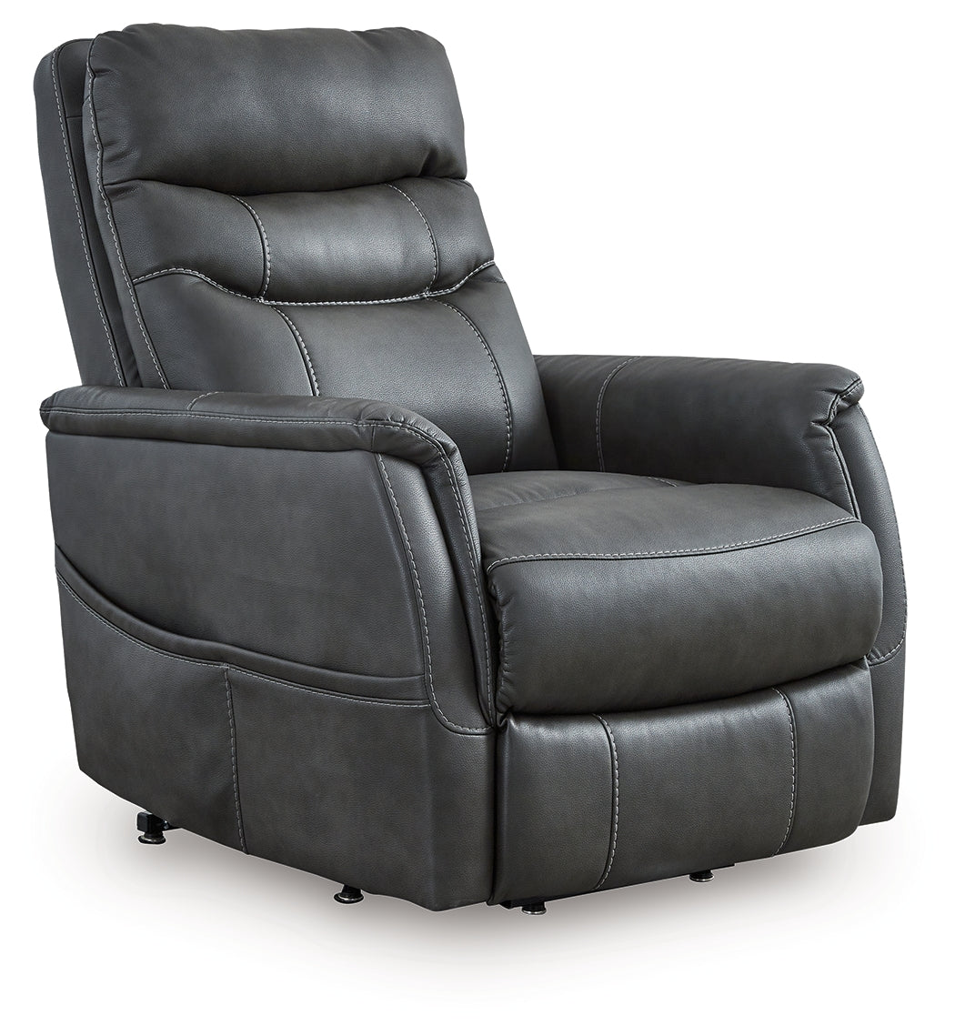 Nashville Furniture Outlets - Ashley Furniture - Strawbill Living Room - Power Lift Recliner / Sapphire - 6391012