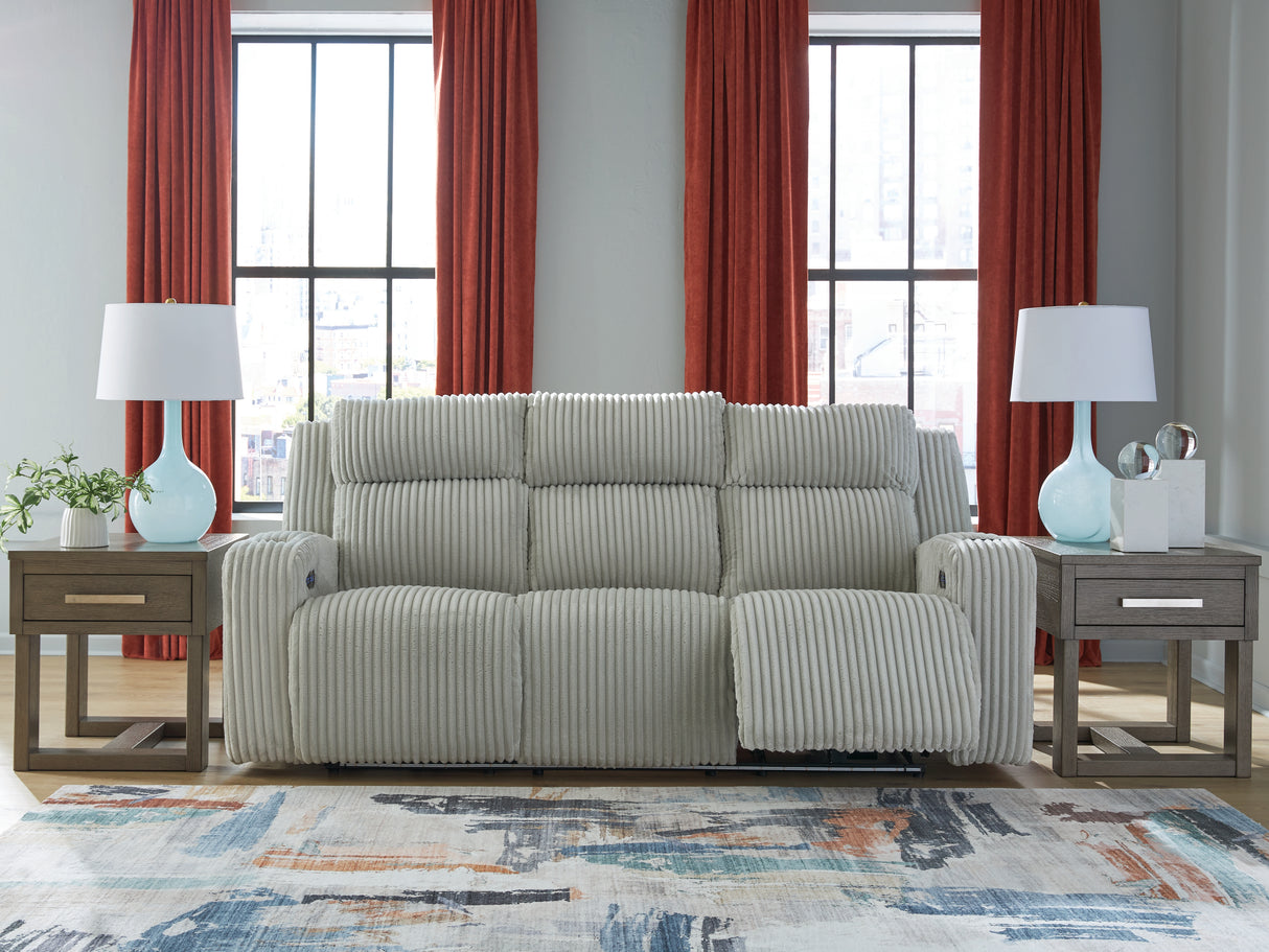 Nashville Furniture Outlets - Ashley Furniture - Forest Lake Living Room - PWR REC Sofa with ADJ Headrest / Alloy - PC6420315