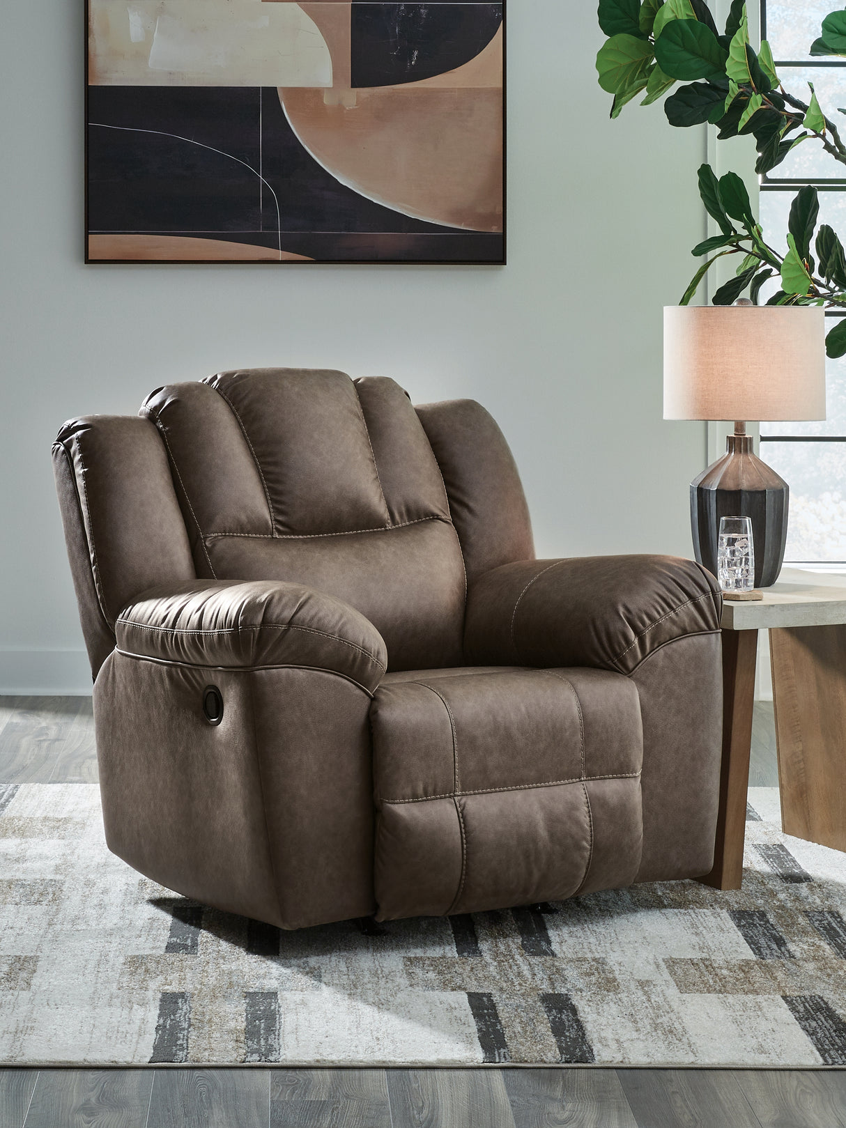 Nashville Furniture Outlets - Ashley Furniture - Lowilla Living Room - Rocker Recliner / Driftwood - PC6450625