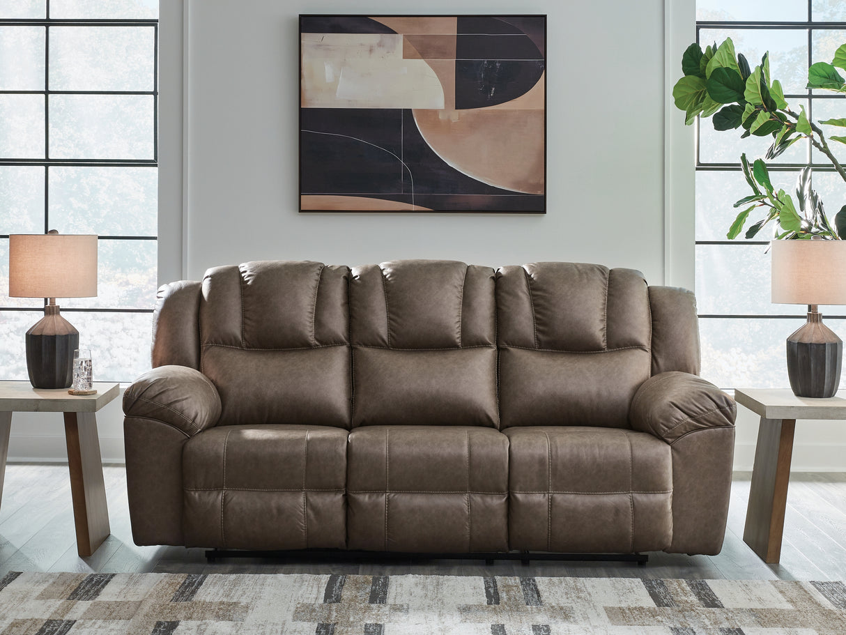 Nashville Furniture Outlets - Ashley Furniture - Lowilla Living Room - Reclining Sofa / Driftwood - PC6450688
