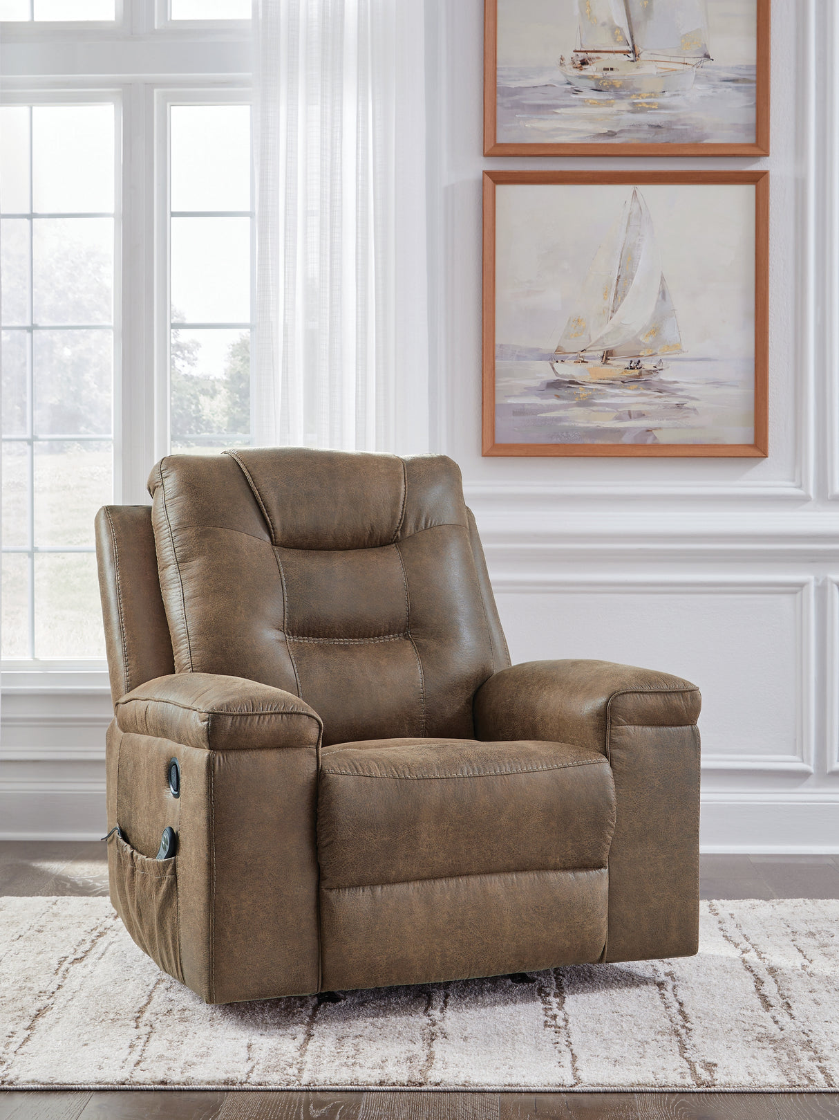 Nashville Furniture Outlets - Ashley Furniture - Stockworth Living Room - Rocker Recliner / Earth - PC6560425