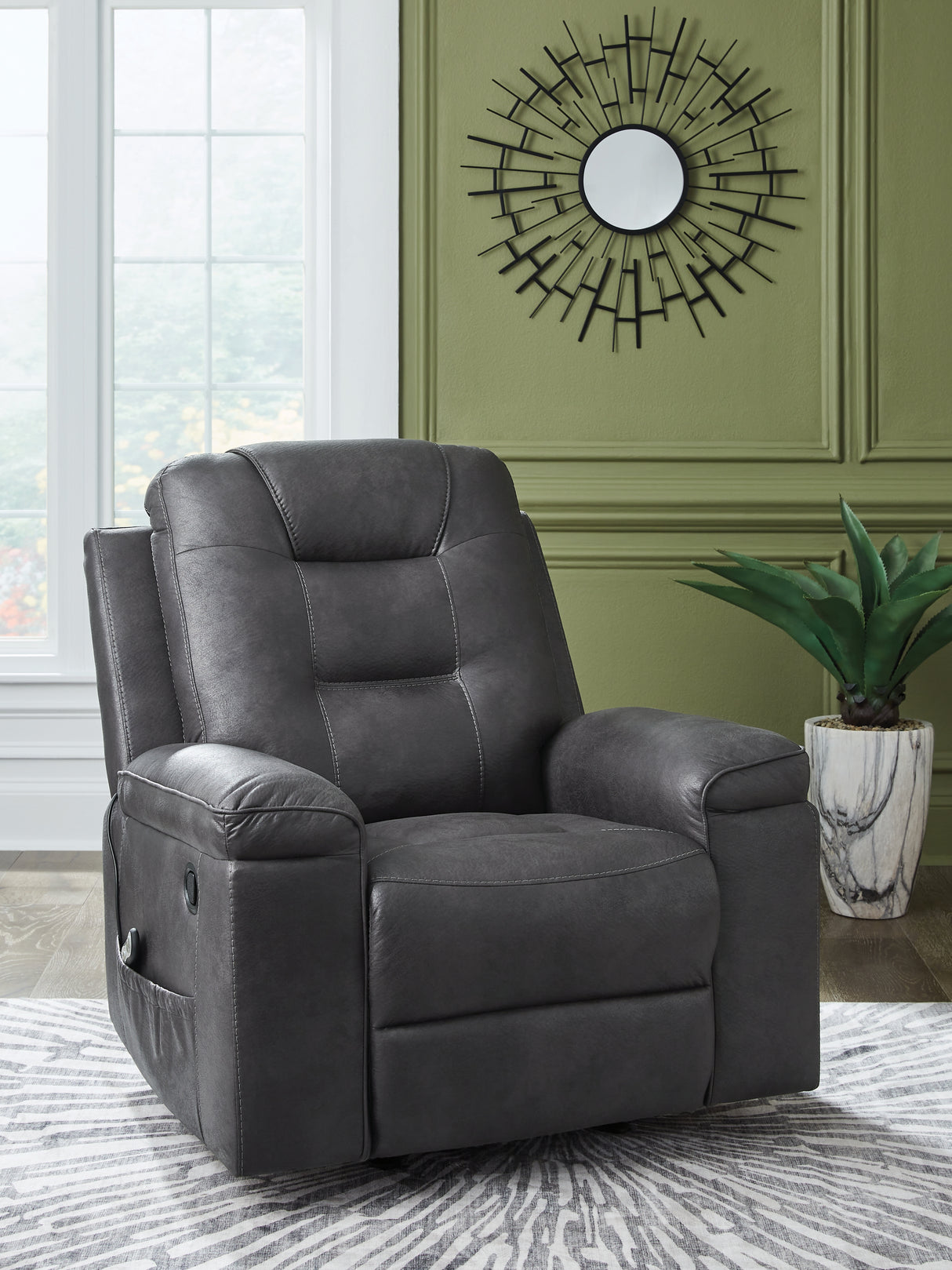 Nashville Furniture Outlets - Ashley Furniture - Stockworth Living Room - Rocker Recliner / Granite - PC6560525