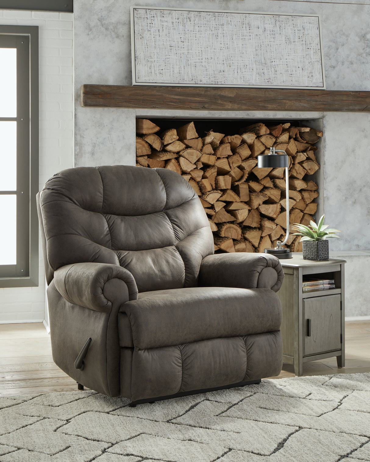 Nashville Furniture Outlets - Ashley Furniture - Camera Time Living Room - Zero Wall Recliner / Gunmetal - 6570729