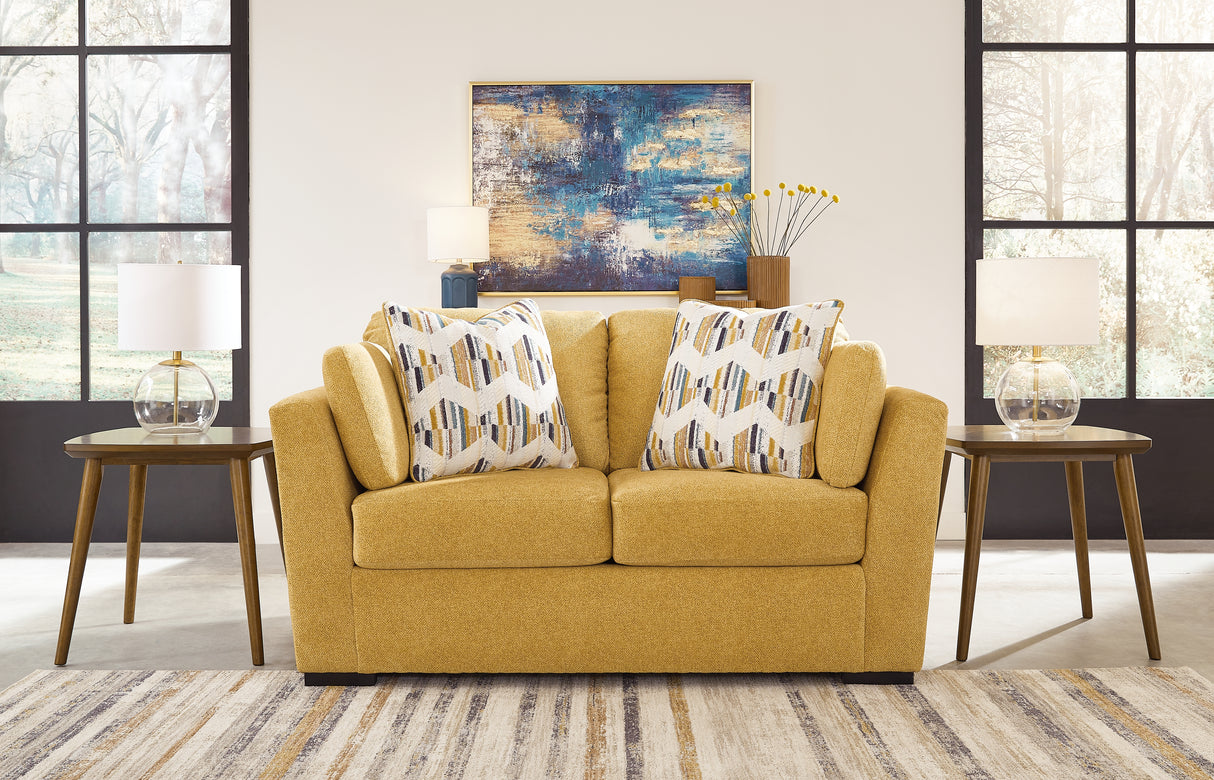 Nashville Furniture Outlets - Ashley Furniture - Keerwick Living Room - Loveseat / Sunflower - 6750635
