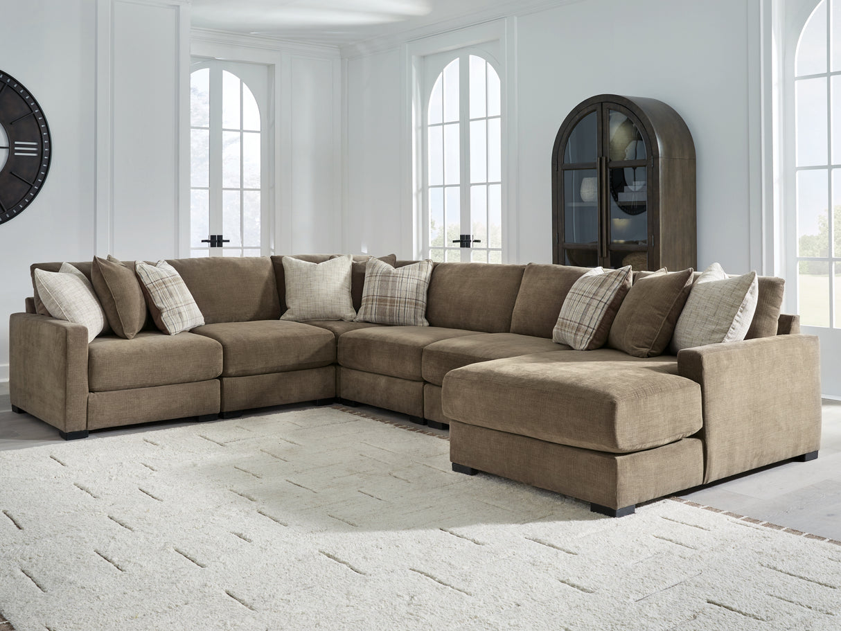 Nashville Furniture Outlets - Ashley Furniture - Camellia-Court Sectional - 6-Piece Sectional with Chaise / Coffee - 68207S15
