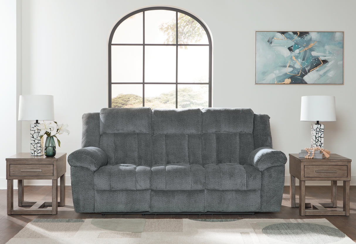 Nashville Furniture Outlets - Ashley Furniture - Tip-Off Living Room - PWR REC Sofa with ADJ Headrest / Slate - 6930415