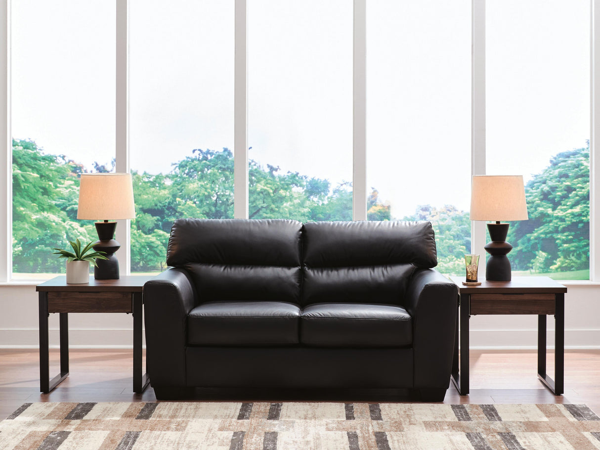 Nashville Furniture Outlets - Ashley Furniture - Glennbre Living Room - Loveseat / Midnight - PC6980435