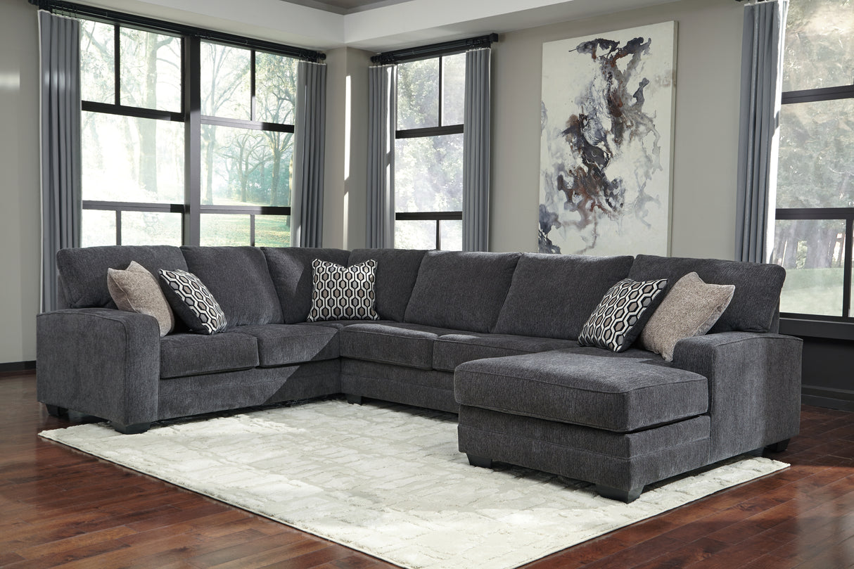Nashville Furniture Outlets - Ashley Furniture - Tracling Sectional - LAF 3-Piece Sectional with Chaise / Slate - 72600S2
