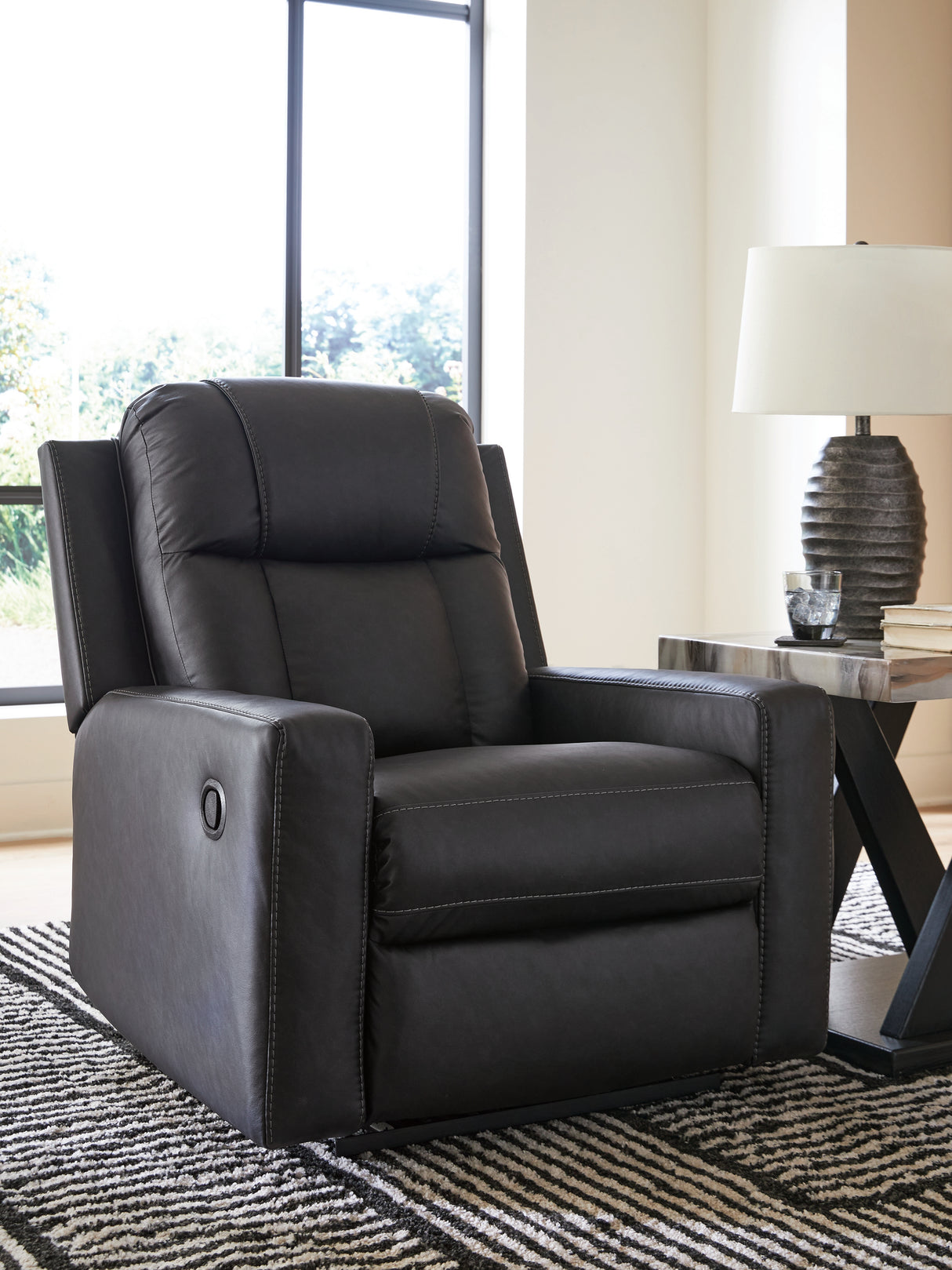 Nashville Furniture Outlets - Ashley Furniture - Mackmenville Living Room - Zero Wall Recliner / Carbon - 7471329