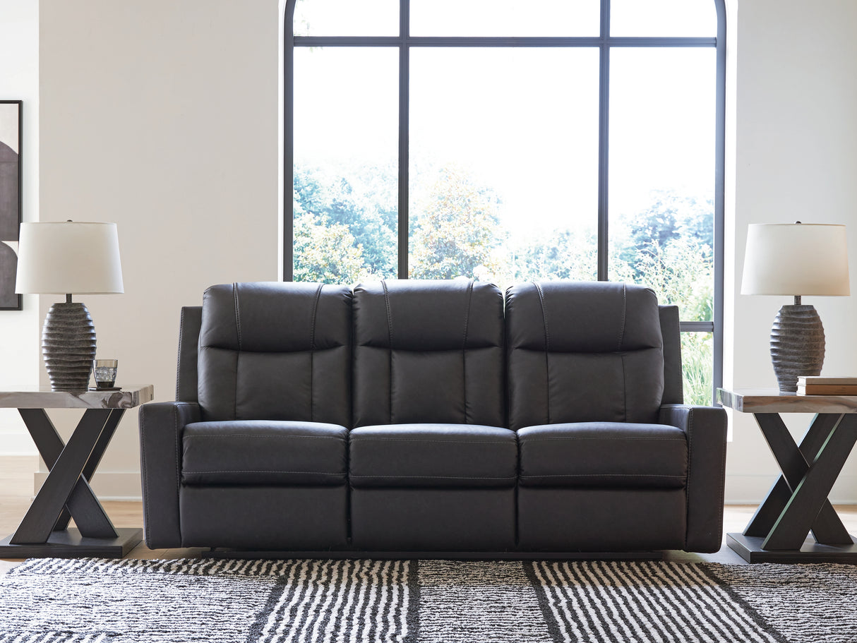 Nashville Furniture Outlets - Ashley Furniture - Mackmenville Living Room - Reclining Sofa / Carbon - 7471388
