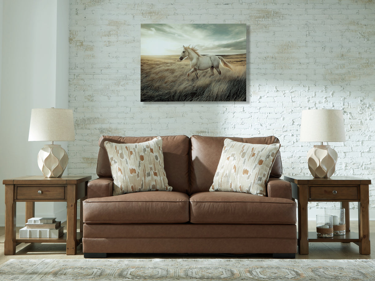 Nashville Furniture Outlets - Ashley Furniture - VillaCourt Living Room - Loveseat / Caramel - 7490935