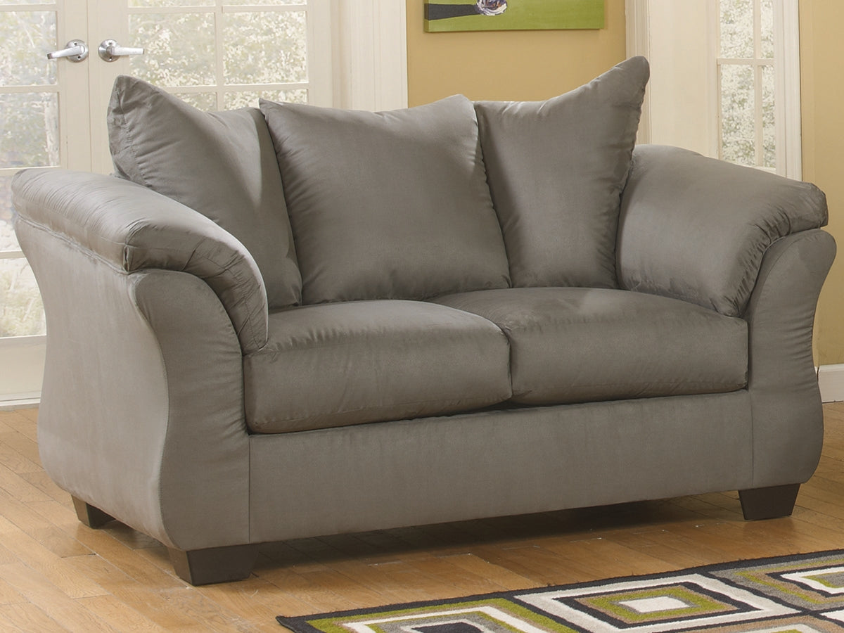 Nashville Furniture Outlets - Ashley Furniture - Darcy Living Room - Loveseat / Cobblestone - 7500535