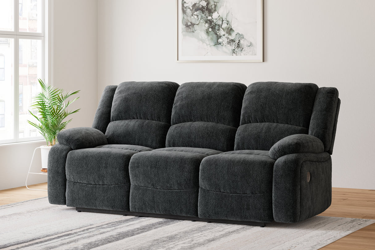 Nashville Furniture Outlets - Ashley Furniture - Draycoll Living Room - Reclining Power Sofa / Slate - 7650487