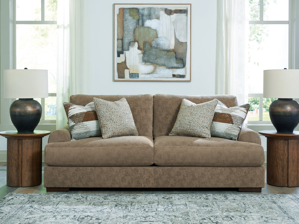 Nashville Furniture Outlets - Ashley Furniture - Jayne Park Living Room - Sofa / Pecan - PC8150538
