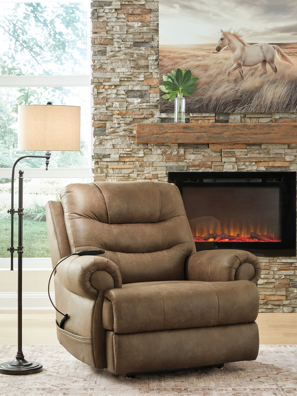 Nashville Furniture Outlets - Ashley Furniture - Revived and Restored Living Room - Power Lift Recliner - PC8240712