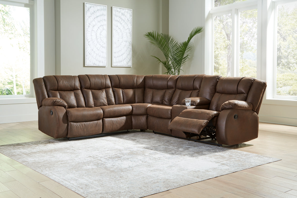 Nashville Furniture Outlets - Ashley Furniture - Trail Boys Sectional - 2-Piece Reclining Sectional / Walnut - 82703S1