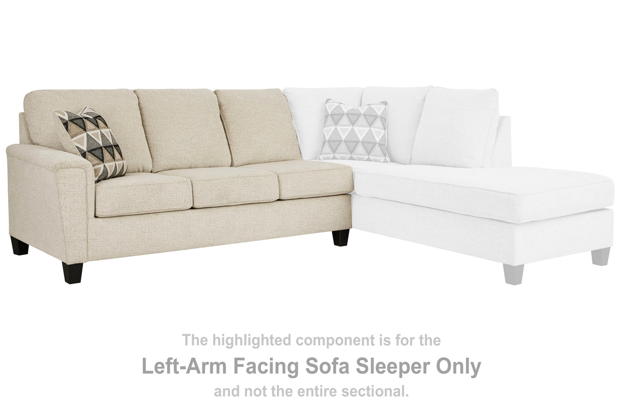 Nashville Furniture Outlets - Ashley Furniture - Abinger Sectional - LAF Sofa Sleeper / Natural - 8390469