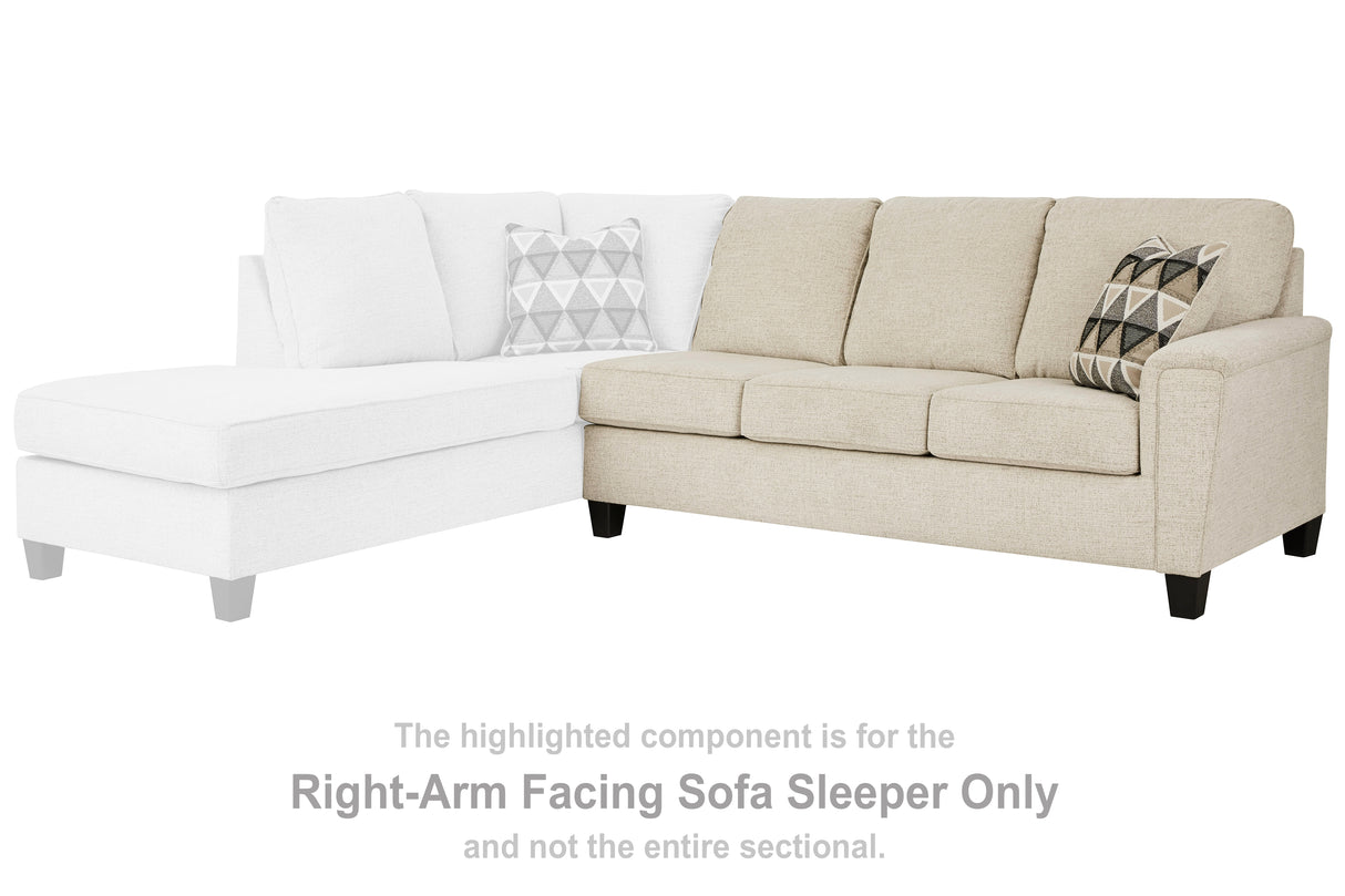 Nashville Furniture Outlets - Ashley Furniture - Abinger Sectional - RAF Sofa Sleeper / Natural - 8390470