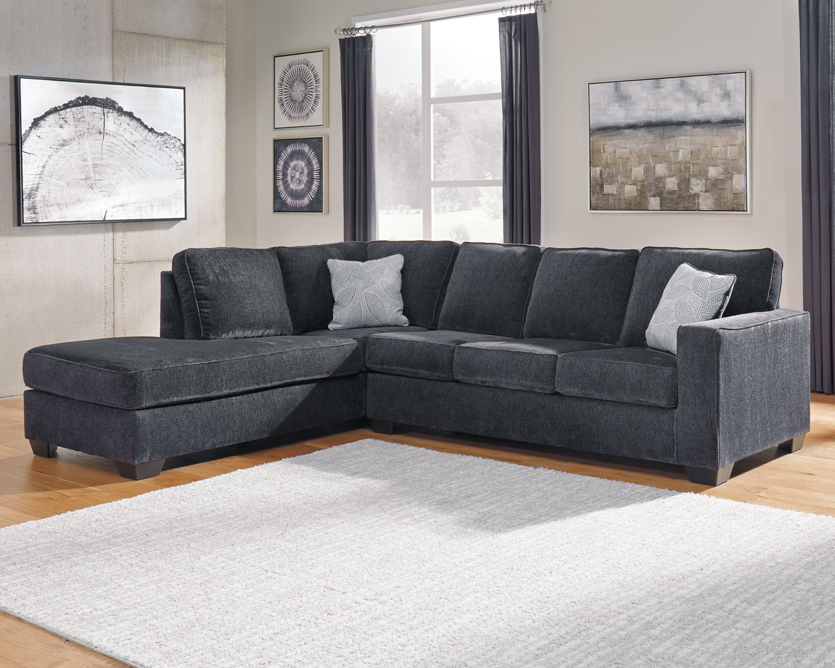 Nashville Furniture Outlets - Ashley Furniture - Altari Sectional - RAF 2-Piece Sectional with Chaise / Slate - 87213S1
