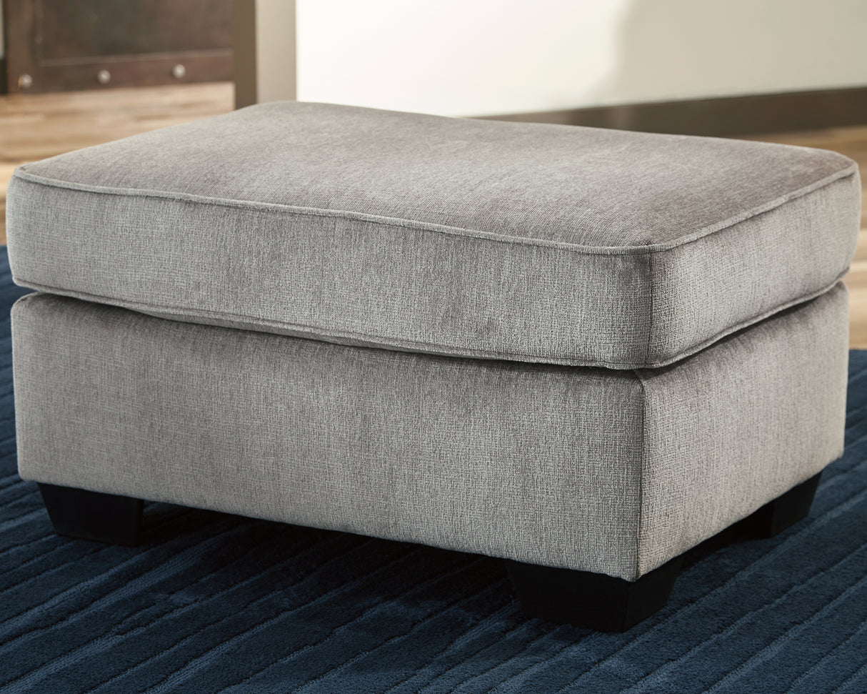 Nashville Furniture Outlets - Ashley Furniture - Altari Living Room - Ottoman / Alloy - 8721414