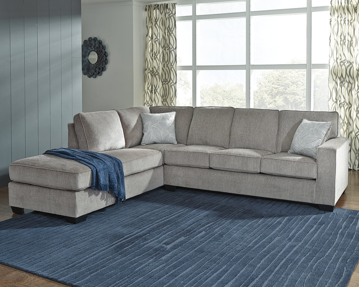 Nashville Furniture Outlets - Ashley Furniture - Altari Sectional - RAF 2-Piece Sectional with Chaise / Alloy - 87214S1