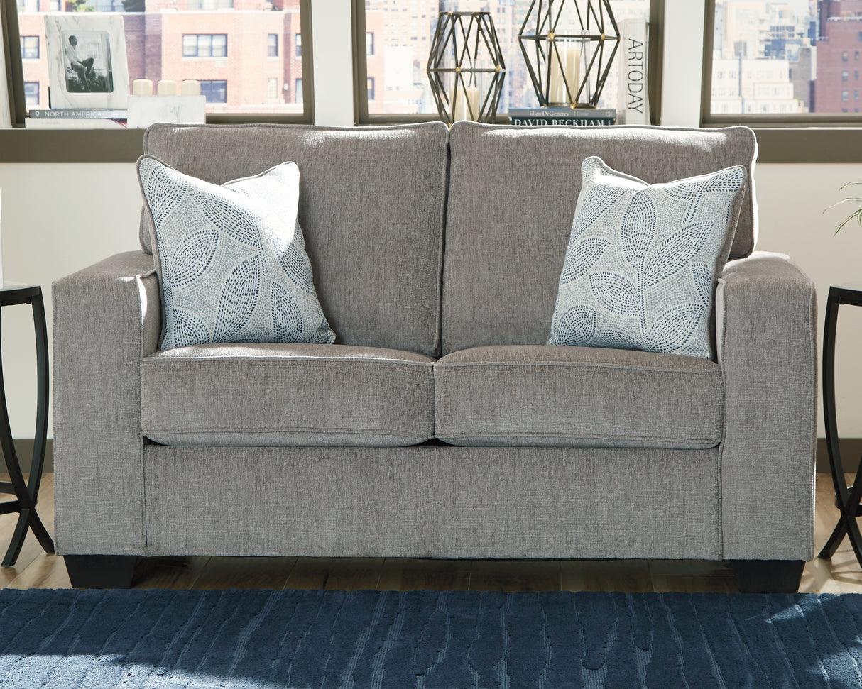 Nashville Furniture Outlets - Ashley Furniture - Altari Living Room - Loveseat / Alloy - 8721435
