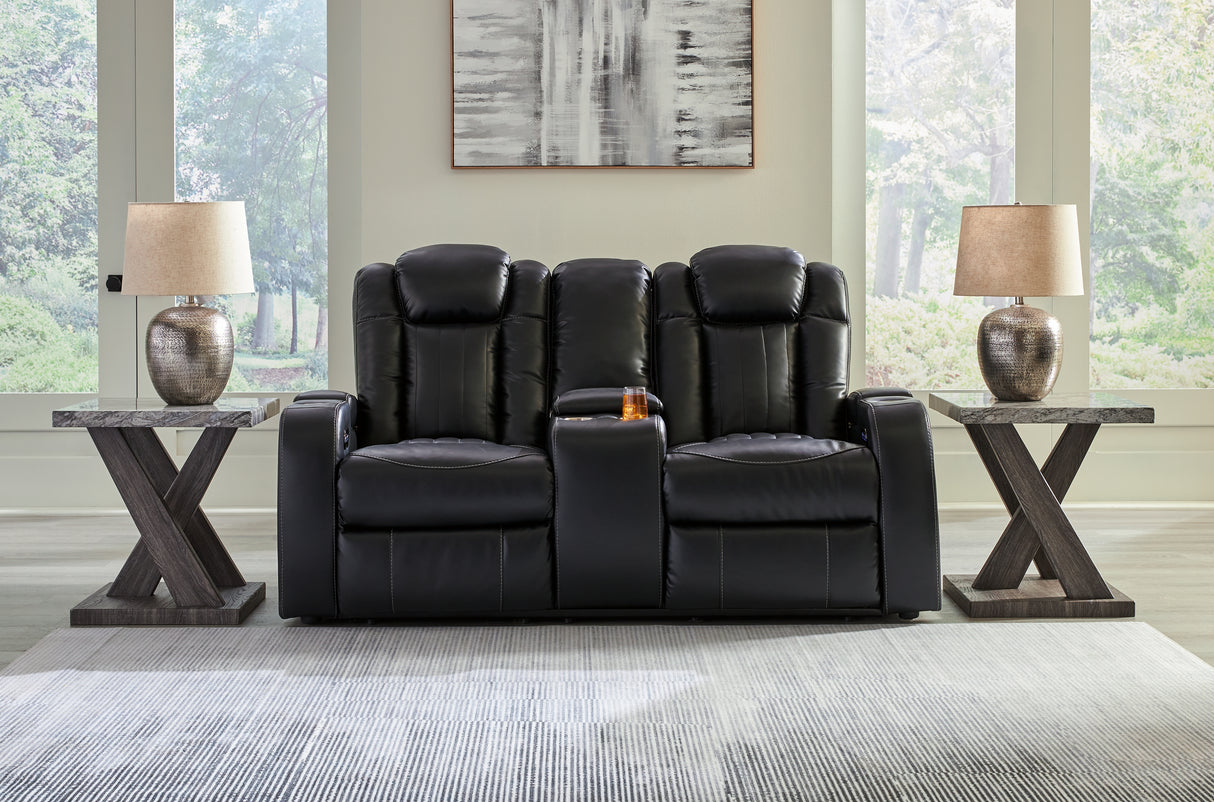 Nashville Furniture Outlets - Ashley Furniture - Caveman Den Living Room - PWR REC Loveseat/CON/ADJ HDRST / Midnight - 9070318