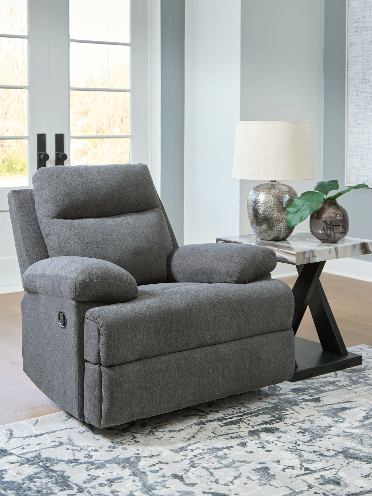 Nashville Furniture Outlets - Ashley Furniture - Side-Swipe Living Room - Rocker Recliner / Charcoal - PC9140625