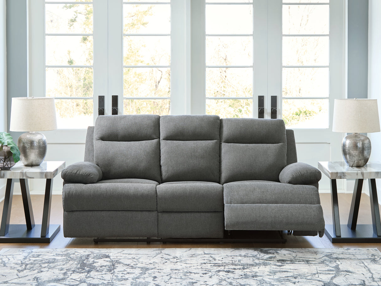 Nashville Furniture Outlets - Ashley Furniture - Side-Swipe Living Room - REC Sofa w/Drop Down Table / Charcoal - PC9140689