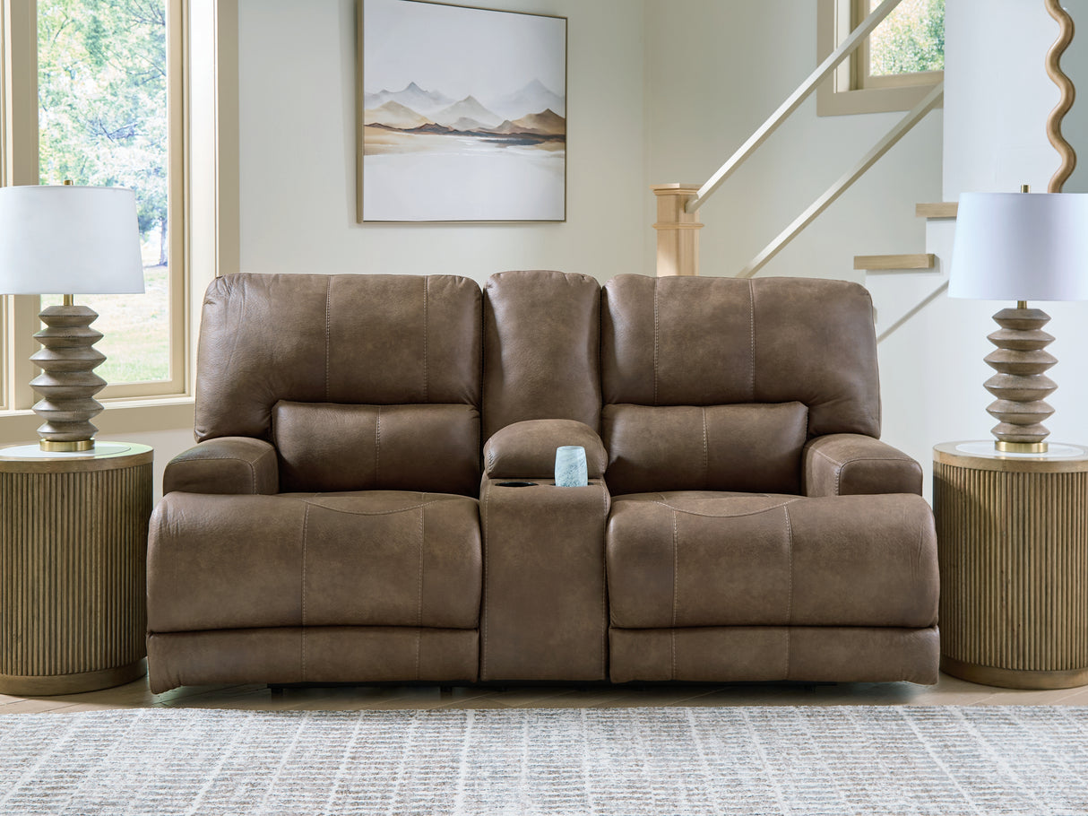 Nashville Furniture Outlets - Ashley Furniture - Beckley Place Living Room - PWR REC Loveseat/CON/ADJ HDRST / Earth - PC9180218