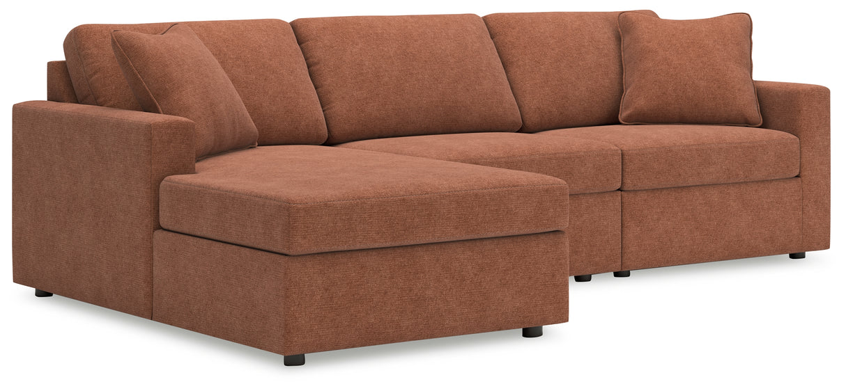 Nashville Furniture Outlets - Ashley Furniture - Modmax Sectional - RAF 3-Piece Sectional with Chaise / Spice - 92102S17
