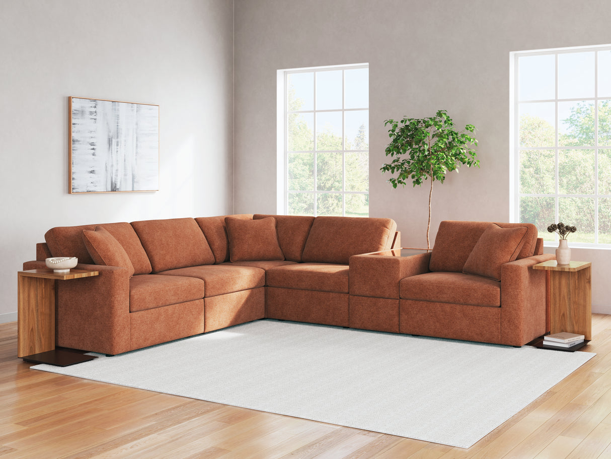 Nashville Furniture Outlets - Ashley Furniture - Modmax Sectional - RAF 6-Piece Sectional / Spice - 92102S7