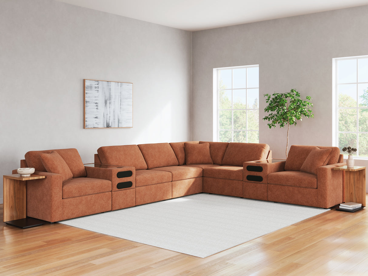 Nashville Furniture Outlets - Ashley Furniture - Modmax Sectional - RAF 8-Piece Sectional / Spice - 92102S16