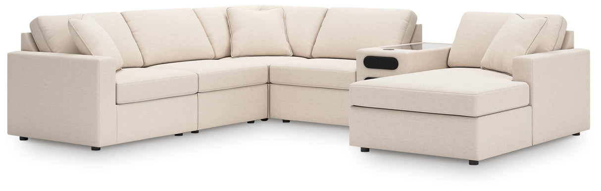 Nashville Furniture Outlets - Ashley Furniture - Modmax 6-Piece Sectional with Audio System and Chaise - RAF 6-Piece Sectional with Audio System and Chaise - 92103S51