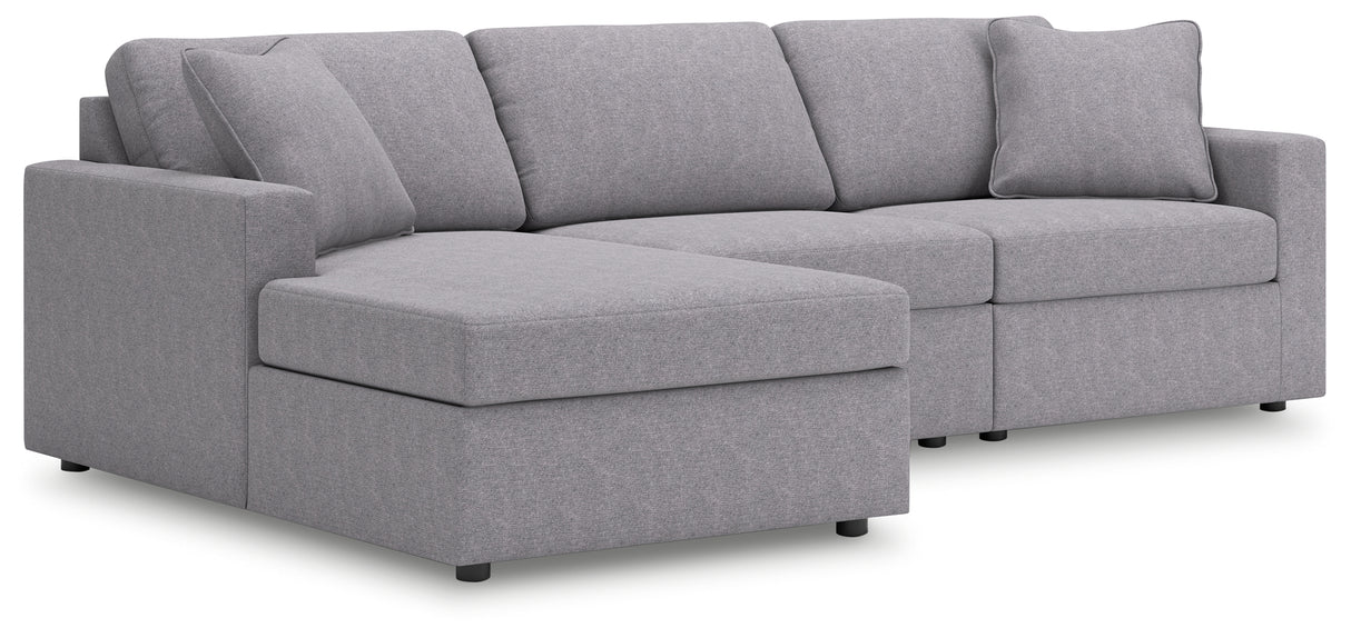 Nashville Furniture Outlets - Ashley Furniture - Modmax Sectional - RAF 3-Piece Sectional with Chaise / Granite - 92104S17