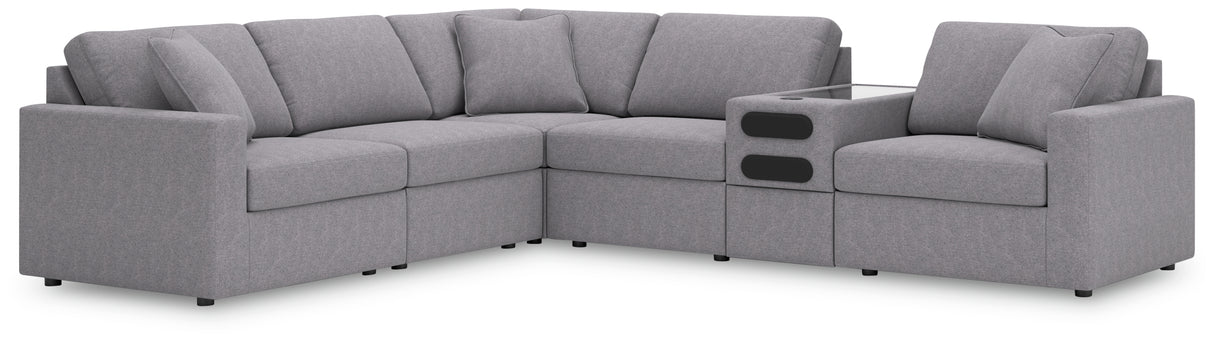 Nashville Furniture Outlets - Ashley Furniture - Modmax Sectional - RAF 6-Piece Sectional / Granite - 92104S14