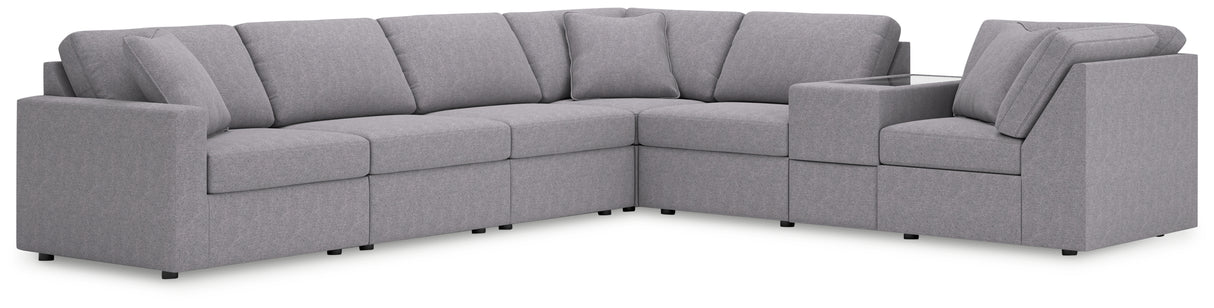 Nashville Furniture Outlets - Ashley Furniture - Modmax Sectional - RAF 7-Piece Sectional / Granite - 92104S33